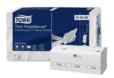 Tork  PeakServe Continu Handdoek 1-laags H5 Wit 3240 stuks 12x270st