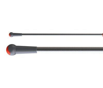 iVo Giotto Aluminium steel Rood Handvat 145cm met 1 Gat 23mm