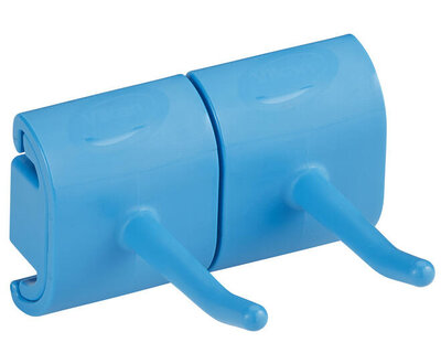 Vikan Hygiëne Dubbel Haak Voor Hi-Flex Wandhouder 82mm Blauw