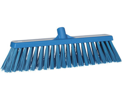 Vikan Zeer Harde Brede Bezem Blauw 530mm