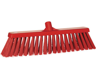 Vikan Zeer Harde Brede Bezem Rood 530mm