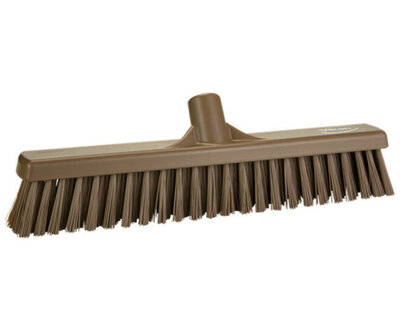 Vikan Hygiene Bezem Combi Zacht/Hard Bruin 410mm