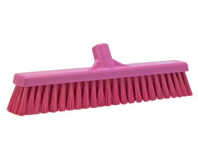 Vikan Hygiëne Bezem Zacht  Roze 410mm
