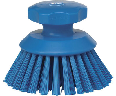 Vikan Harde Ronde Werkborstel 110mm Blauw