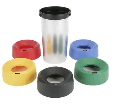 Vileda Iris Round afvalbak 50l RVS look (excl. deksels)